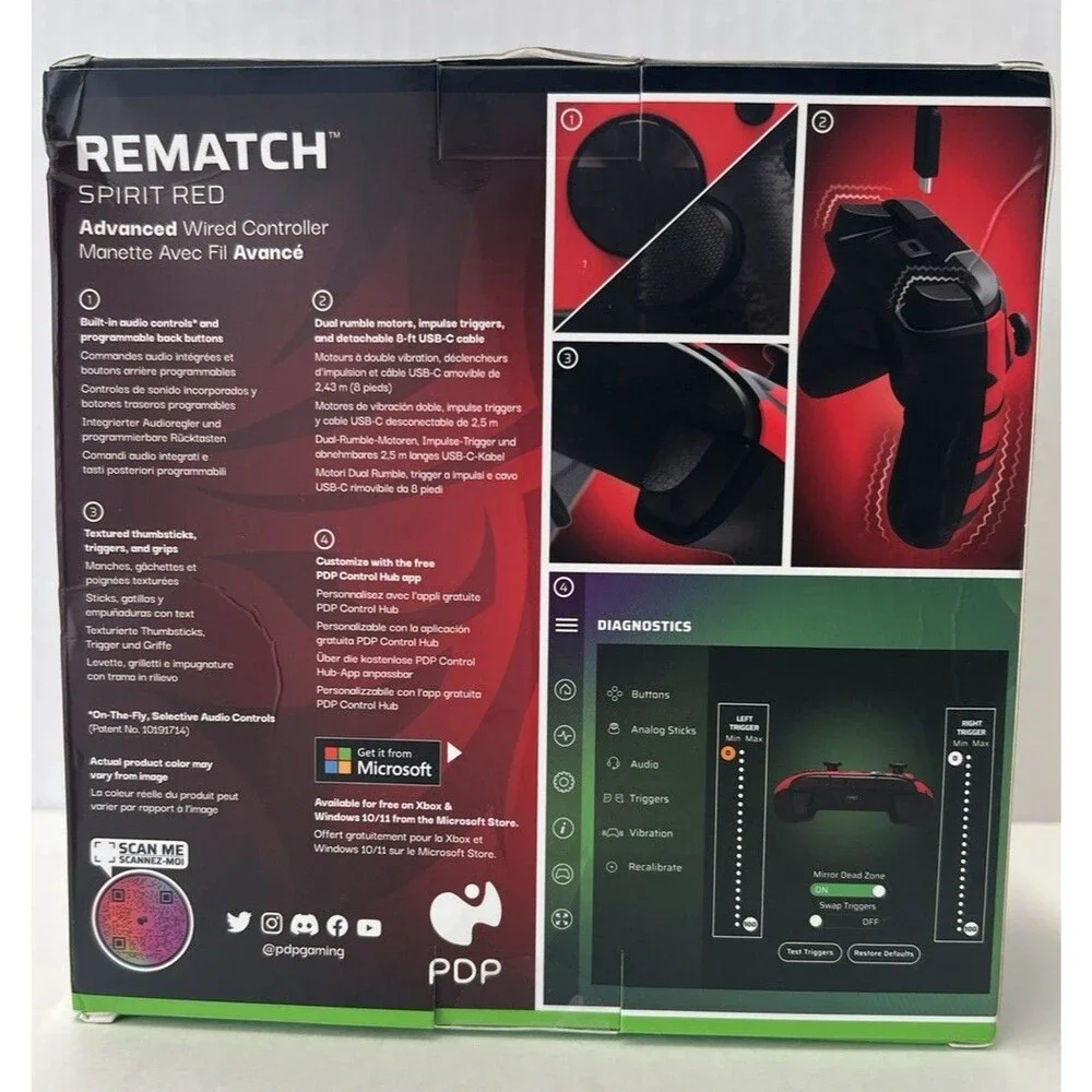 PDP Rematch Advanced Wired Controller for Xbox Series X|S - Spirit Red